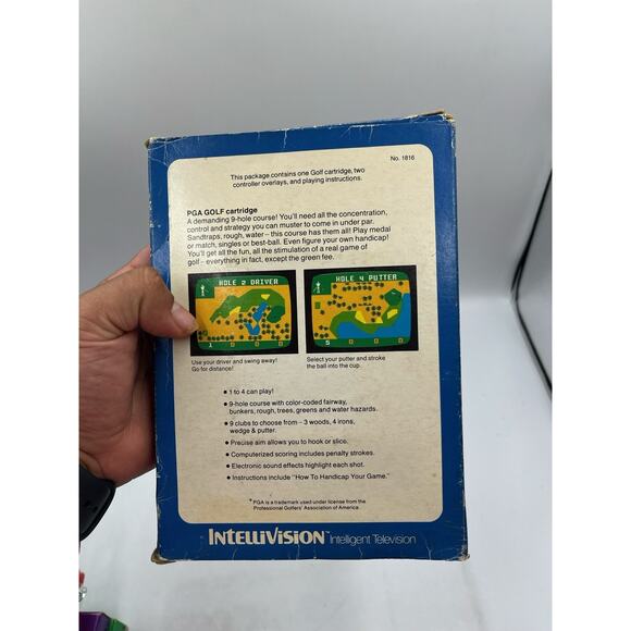 PGA GOLF INTELLIVISION w/ MANUAL VINTAGE VIDEO GAME RARE - Picture 5 of 6
